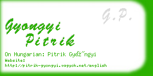 gyongyi pitrik business card